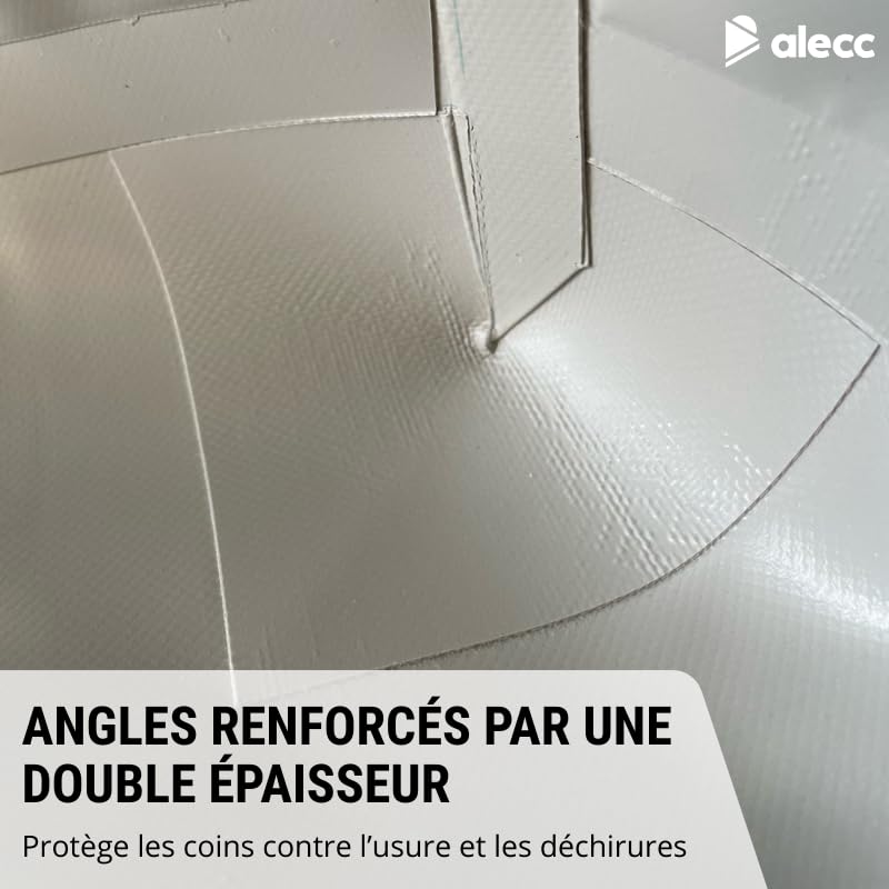Bâche remorque Erka – 156 x 100 x 10 cm – PVC 640g/m² étanche & renforcé – Gris – Fabrication française