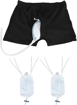 Urine Bags for Women/Men, Wearable Leak Proof Urinal System Urine Bag Incontinence Pants Spill Prevention Collector Urine Drain Stabilizer for Travel Outdoor Size Small 52-76cm