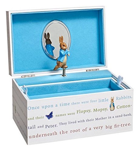 Peter Rabbit Jewelry Musical Wooden Trinket Box (7X4.5X3)