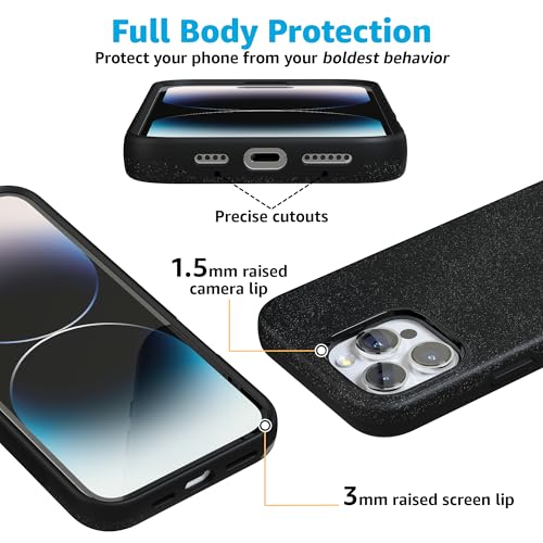 Casely iPhone 16 Pro Case | Midnight Onyx | Black Shimmer | Bold Protective Design | Compatible with MagSafe by Casely - Used condition - Image 2