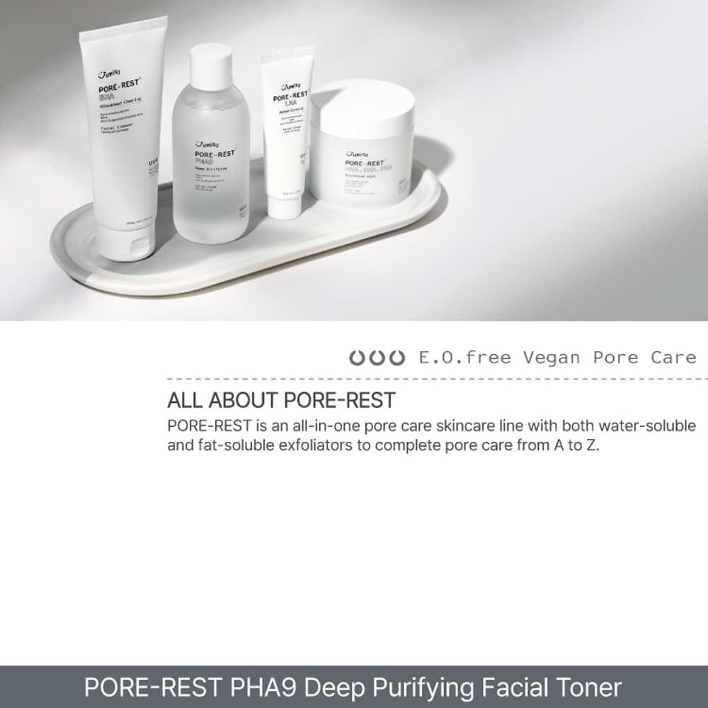 Jumiso Pore-Rest PHA 9 Deep Purifying Facial Toner 8.45 fl.oz / 250ml, Pore Care, Sebum Control, Korean Skincare, Facial Toner, PHA Toner, Refreshing, Moisturizing : Beauty & Personal Care