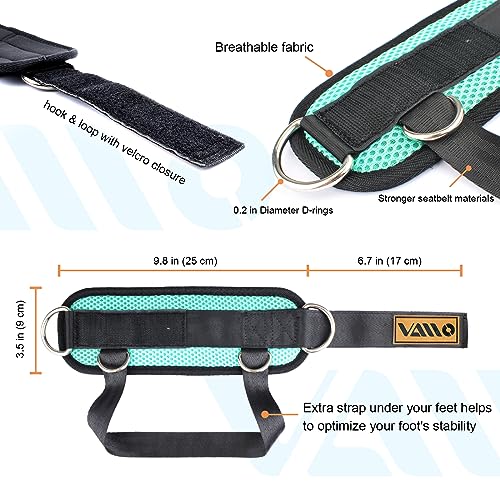 Image of VAIIO Ankle Straps for Cable Machines,Adjustable Comfort fit Neoprene, Reinforce Double D-Ring - Premium Ankle Cuffs to Improve Abdominal Muscles, Lift The Butts, Tone The Legs for Men & Women