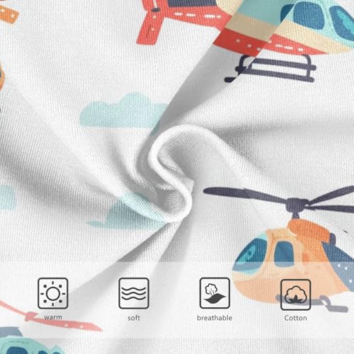 Wusikd Colorful Helicopters Girls' Underwear Cotton Cute Girls Briefs Soft Toddler Underwear 2T3