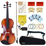 Crafteem Spruce and Maple Solid Wood Violin Outfit for Beginner Kids & Adults -Craft Your Perfect So
