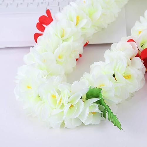 Miniatura 7 de 1 collar hawaiano de Leis de flores tropicales para niños y adultos, decoración hawaiana de Luau, playa, boda, cumpleaños, graduación, fiesta,