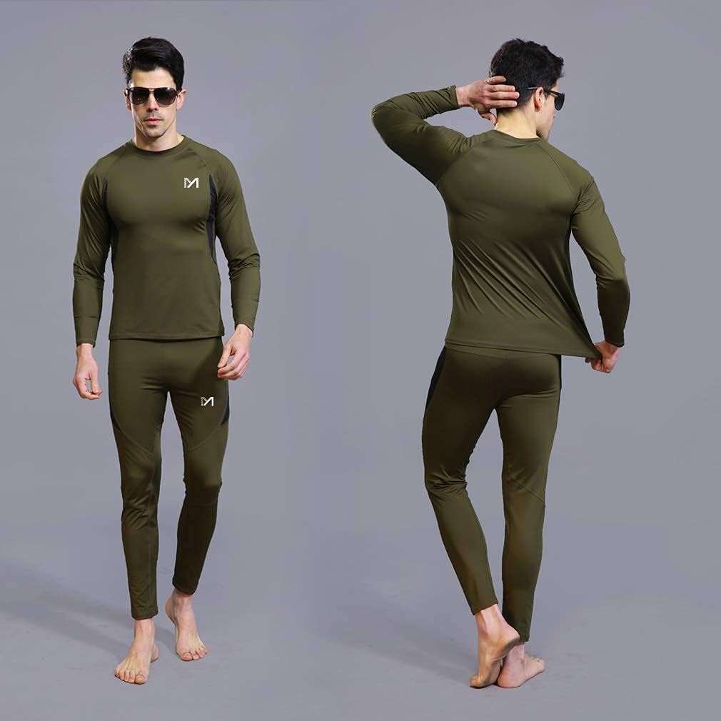 MEETYOO Thermal Underwear for Men, Winter Gear Long Johns Base Layer Top and Bottom Set for Skiing Running - Image 2