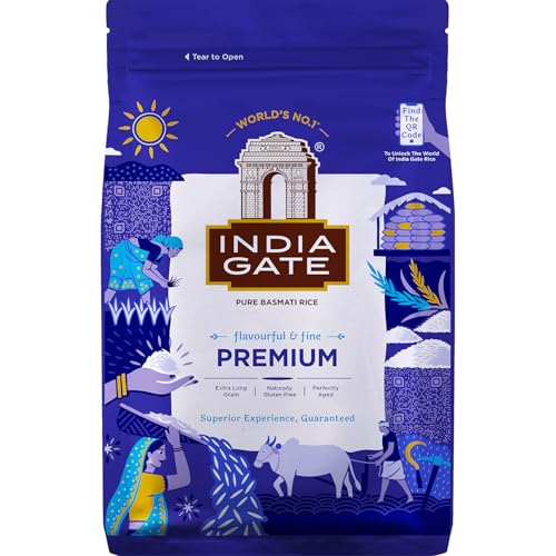 INDIA GATE   Arroz Basmati Premium   (1 X 5 KG)