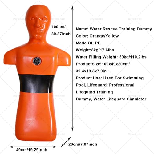 Muñeco de Entrenamiento Rescate Acuático Naranja miniatura 6
