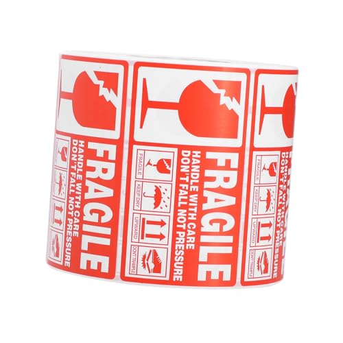 ARTIBETTER 1000 Labels Fragile Adhesive Stickers Red White Shipping Care Stickers for Packing Warning