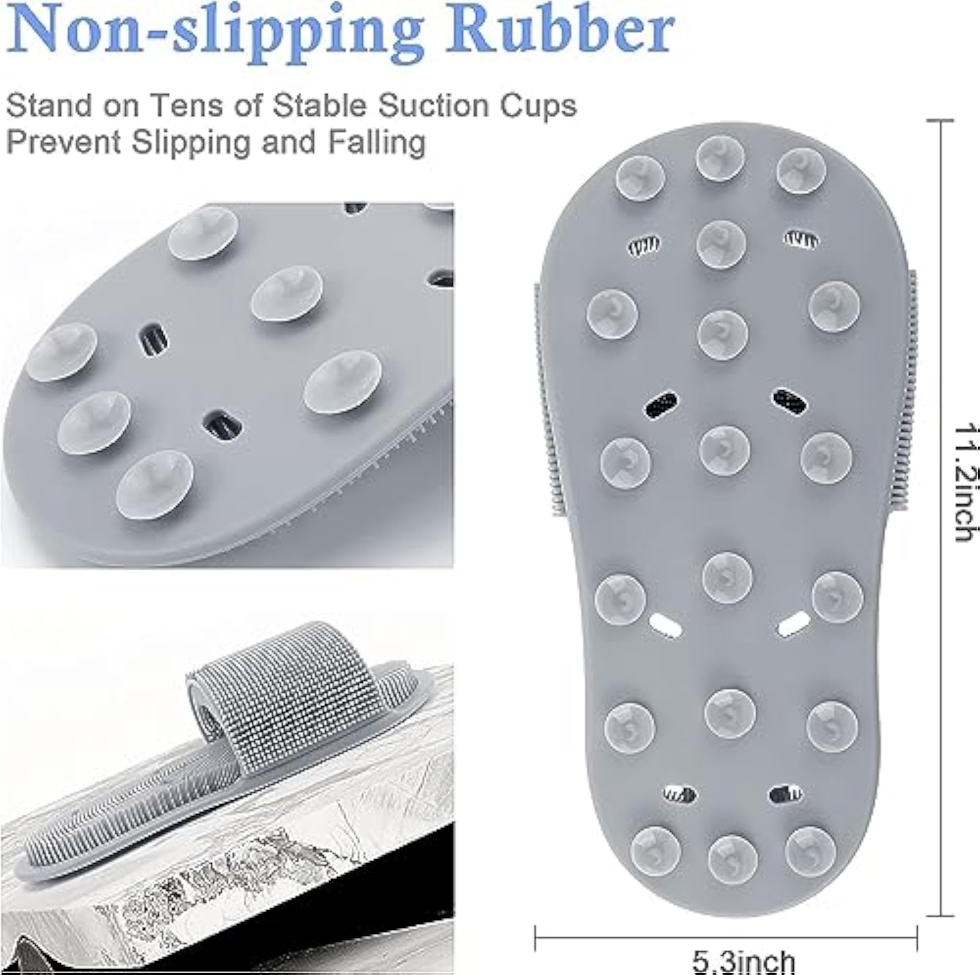 Silicone Shower Foot Scrubber for Personal Foot Massage