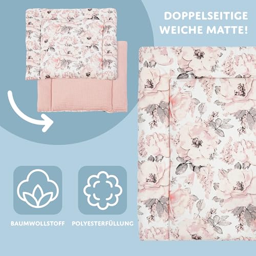 Table à langer bébé 75x72 cm pliable rose sauvage pour commode Malm - 4