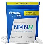 Longevity Box NMNH NMN Alternative 60 x 250mg - 5X More Potent Than NMN, Advanced NAD+ Booster, Dihydronicotinamide Mononucleotide for Healthy Aging, Energy, DNA Repair & Cellular Health, 60 Capsules