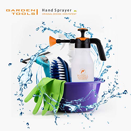 Russell-1120, 2.0, Liter, Heavy Duty Multi Sprayer, Handheld With Adjustable Nozzle, Hand Operated Sprayer, Ergonomic Grip, Gardening, Fertilizer, Window Tint Cleaning, Spraying With Mist Option #TOP1