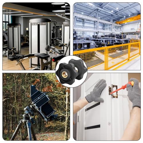 Sterngriffmutter M8 12 Stück Rändelschraube Äußerer Durchmesser 32mm Sterngriffmutter Rändelgriffmuttern Sternkopf Klemmknopf für Mechanische Instrumente Ausrüstungen Möbel Fitnessgeräte