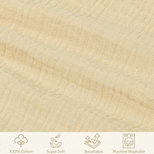 SWESEN Nursing Pillow Cover, Soft Removable Cover for Breastfeeding Pillows, Pillow Slipcover for Baby Boys and Girls, Comfortable & Breathable, Wheat, Washable (Only Cover) - Thumbnail 3