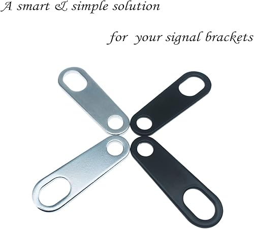 Miniatura 3 de Amavoler Soporte trasero de señal de giro para motocicleta, soportes de choque para Harley Motorbike Bobber Old School Cafe Racer (cromado, 2 piezas)