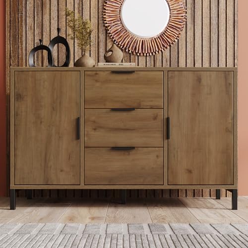 Merax Sideboard Kommode mit 2 Türen und 3 Schubladen 120 cm...