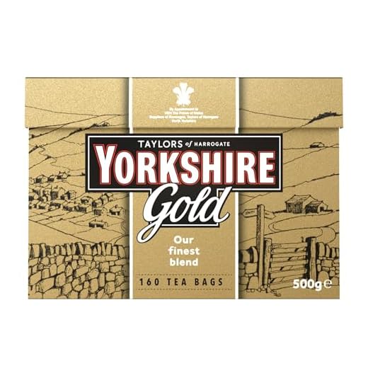 Yorkshire Tea - Gold - Schwarzer Tee - Feinste Mischung aus Assam, Kenia und Ruanda, Reichhaltiger und Sanfter Geschmack - 160 Teebeutel