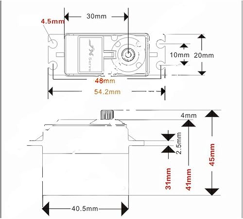 Miniatura 8 de PDI-6209MG19.8 lbs 120  Engranaje de metal de alto par Servo estándar digital para RC helicóptero Drone tanque escalada coche robot piezas