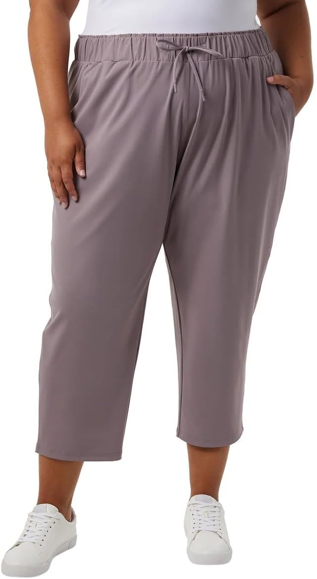 32 Degrees Women Nylon Lux Capri (US, Alpha, XX-Large, Regular, Regular, Purple) - Image 5