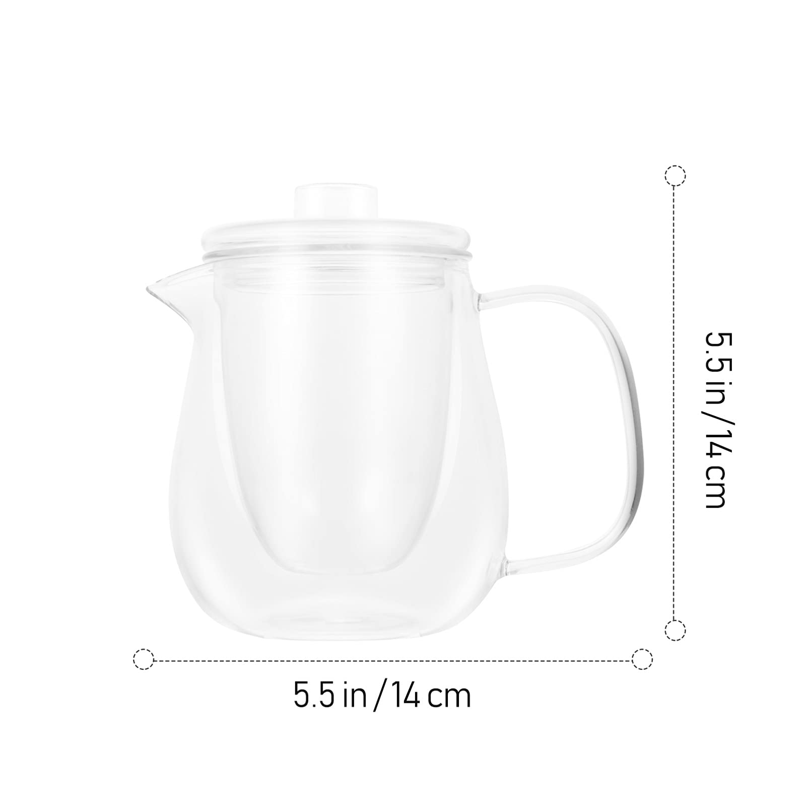 Tetera De Vidrio Resistente Al Calor Hogar Tetera Práctica Transparente Para Preparar Té o Infusión De Vidrio Para Uso Diario