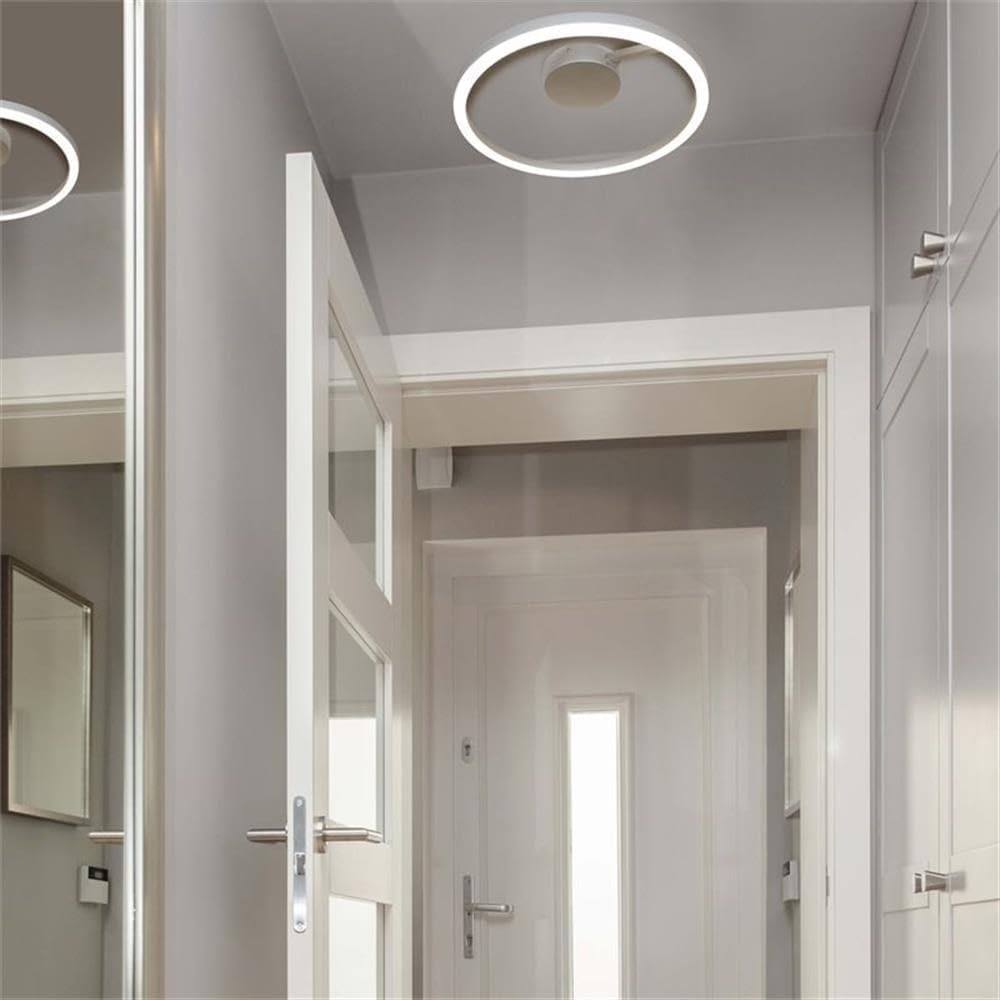 Zuben 20" Satin Nickel Modern LED Drum Ceiling Light