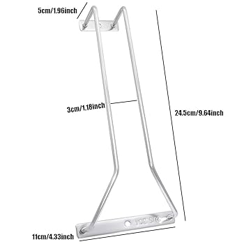 Zoohot 9.6-Inch Wine Glass Rack - Under Cabinet Stemware Wine Glass Holder Glasses Storage Hanger Metal Organizer For Bar Kitchen Black (1 Rows, 3 Pack