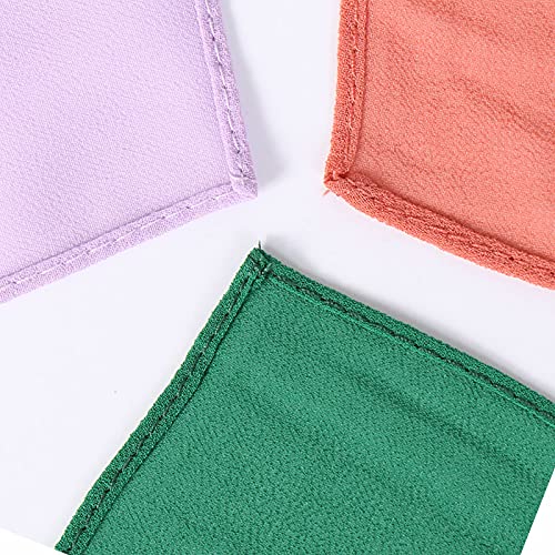 Image of LMVERNA Solid Color Bubble Chiffon Scarf for Women Fashion Soft Hijab Long Scarf Wrap Scarves
