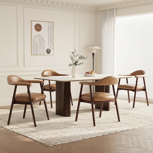 MALOL Leather Dining Chair with Arms