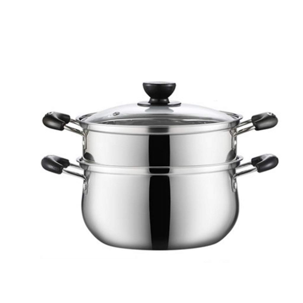 GTHTUHFD Stainless Steel Soup Pot Steamer Household Induction Cooker General Gas Thickening Cooking Pot Mini Pot