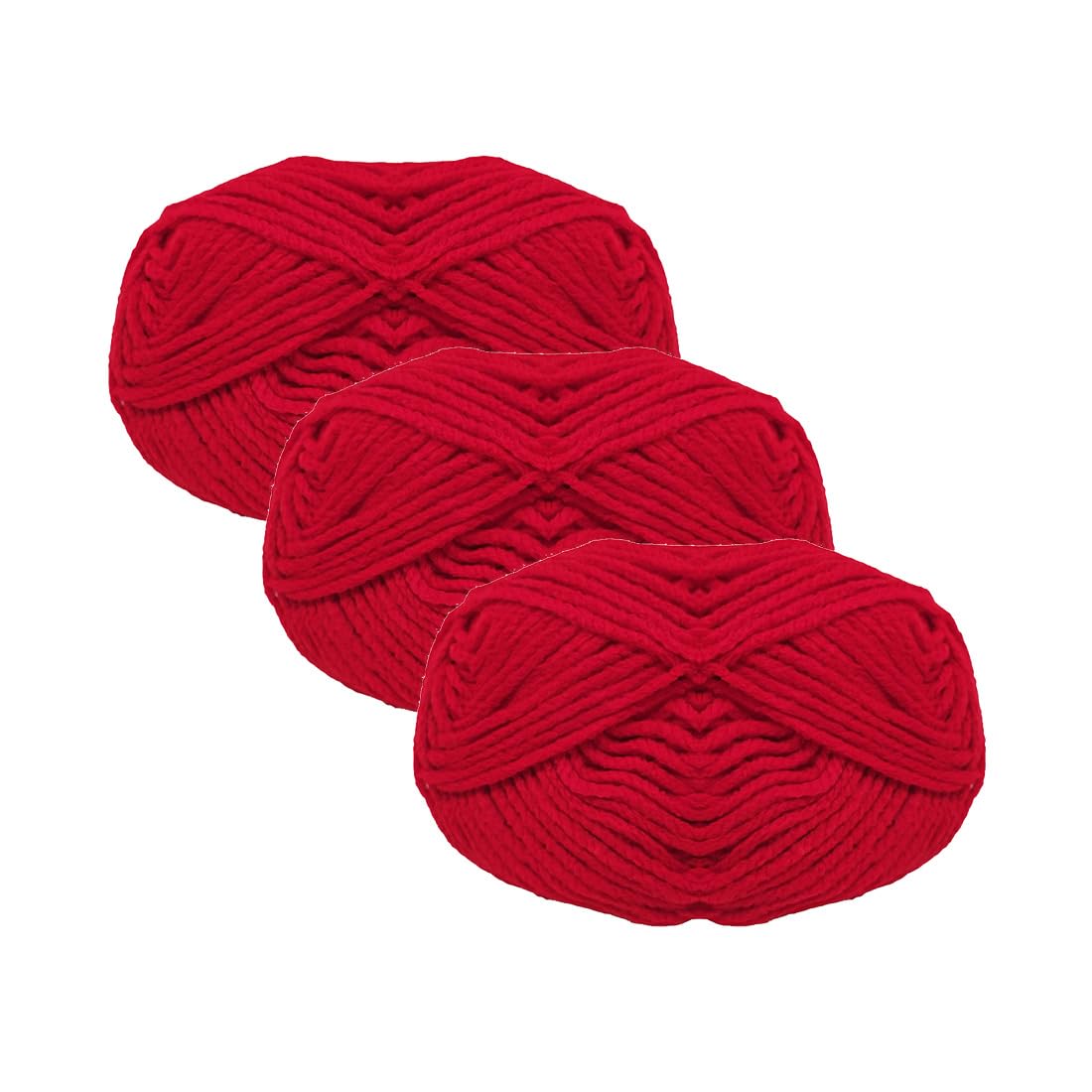 JYC CREATIVE 3 Units of 100 g, 120 Metres Yarn of Yarn, Crochet Yarn, Knitting Wool, Acrylic Yarn, Work Wool, Crochet Yarn
