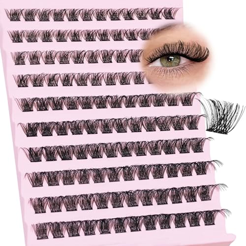 SLSXNL Natural Wispy Lash Clusters 9-14MM D Curl Eyelash Clusters 9mm 10mm 12mm 14mm False Eyelashes Cluster Eyelash Extensions 120pcs