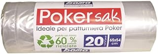 Bama Poker Sak, Sacchetti Pattumiera, 65x54 cm, Pacco da 20