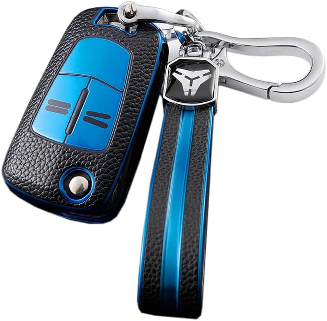 HIBEYO Funda para llavero de Opel Vauxhall con textura de piel de TPU, funda inteligente para llave de Opel Corsa Astra Vectra Zafira Antara Tigra
