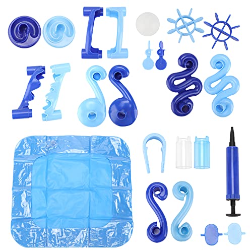 Marble Run Set with Inflatable Cushion - DIY 103 Pcs Building Toy Set for Kids - Funny Run Race Construction Building Toy Run Race Track Education DIY Toys for Children