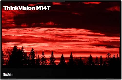 Lenovo ThinkVision M14t USB-C Mobile Monitor with Touchscreen - Black