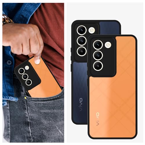 Image of KAPAVER Hybrid Series Back Cover Case Compatible with Vivo Y200e (Black)