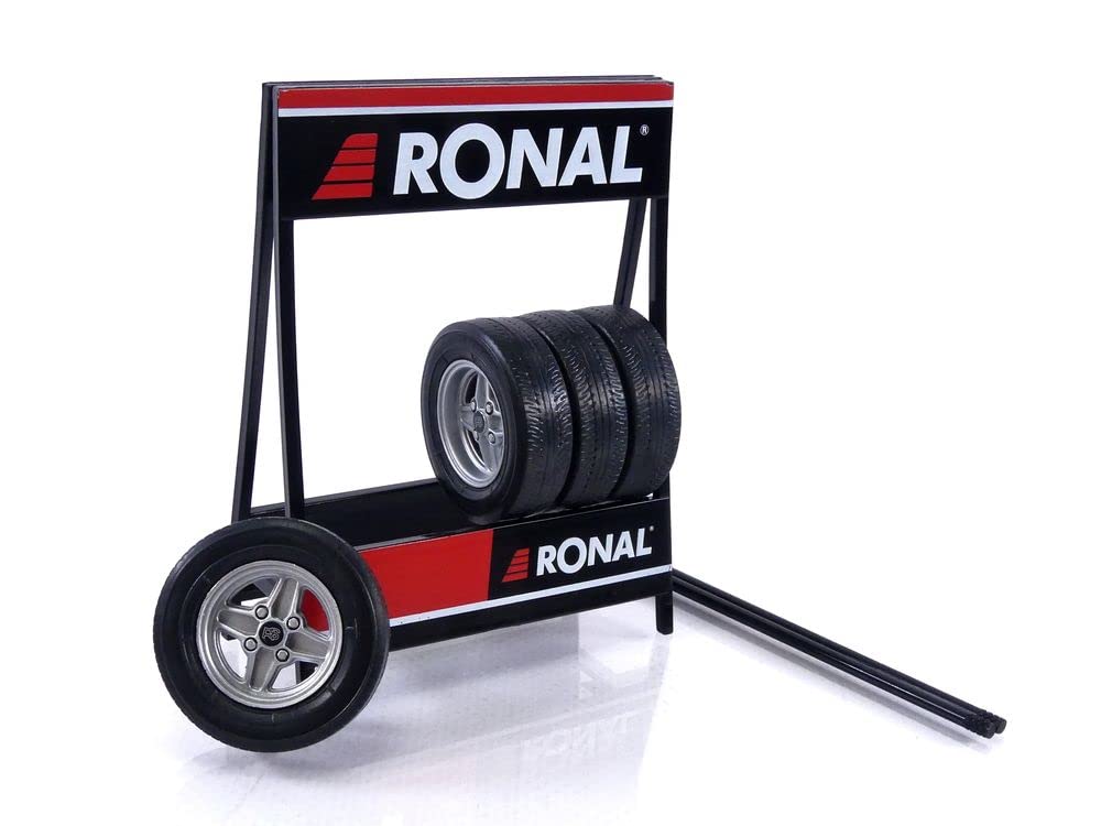 IXO - Accessories Set 4 Tyres - Ronal - 1/18, Black / Red / White, Small