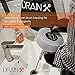 Drainx Pro 50-FT Heavy Duty Steel Drum Drain Auger Plumbing Snake with Work Gloves and Storage Bag