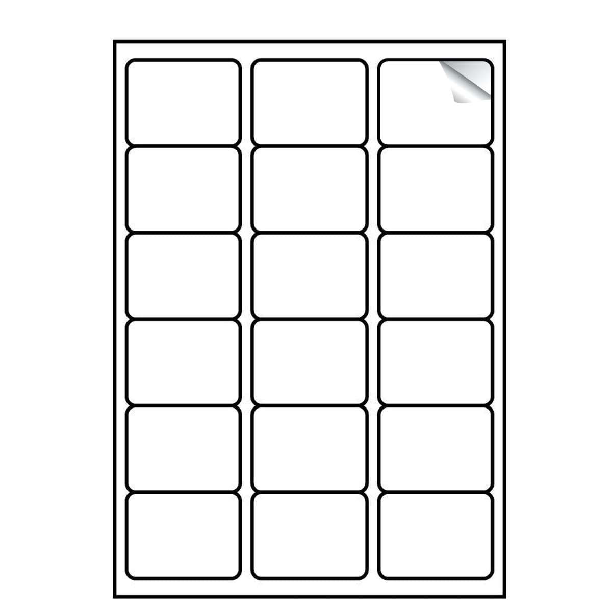 A4 Address Labels Self Adhesive Multipurpose Printer Label Compatible with Inkjet and Laser Printers A4 Sticky Sheet (18 Labels Per Sheet, 1000) โ image 1