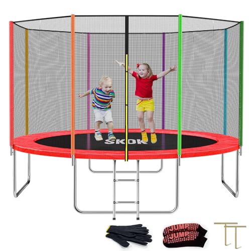 Image of SKOK Trampoline for Kids,400LBS Outdoor Trampoline with Net-ASTM Approved Trampoline for Children and Adults
