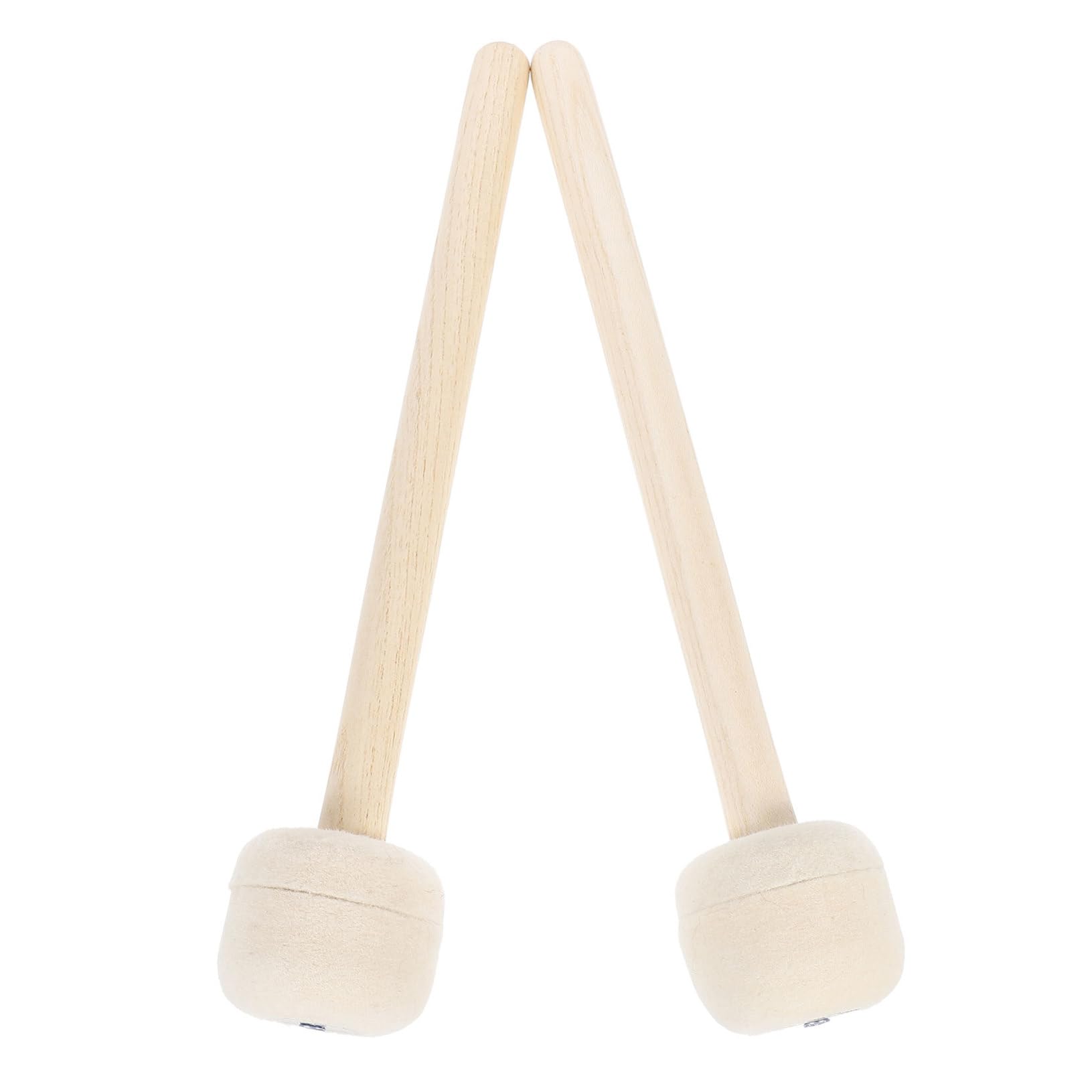 Toyvian 2 pezzi Mazzetto di grande cassa in legno con testa in feltro di lana bacchette per tamburo percussione accessorio pratico per principianti e musicisti