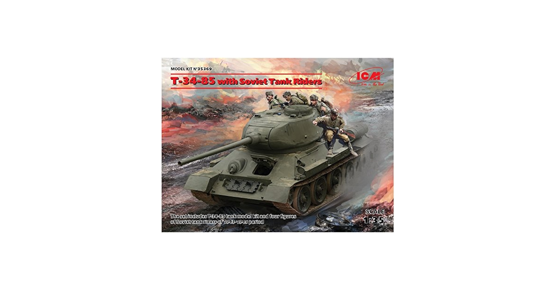 ICM 1/35 T-35 戦車　完成品　模型　プラモデル Amazon.co.jp: ICM 1/35 ソビエト陸軍 T-34/85 w/戦車搭乗歩兵