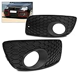ZMAUTOPARTS For VW GTI Gli Jetta MK5 Front Bumper Fog Light Cover Grille Grill Black