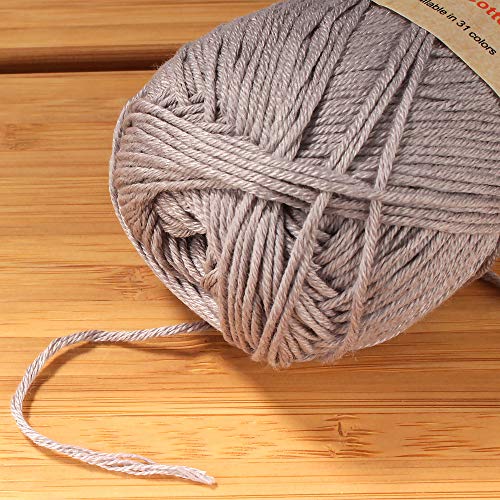 Image of JubileeYarn Bamboo Cotton Sport Yarn - 50g /Skein - Smoky Sky - 4 Skeins