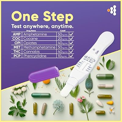 Prime Screen 6 Panel Multi-Drug Oral Fluid Test, One Step Employment and Insurance Testing (AMP, COC, MET, OPI, PCP, THC) - [5 Pack]