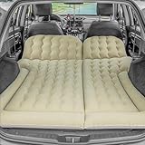 Bestiry Cama de Coche para Nissan Rogue II (T32) 2013-2020, colchón de Aire Doble Plegable portátil para Maletero, Cama de Viaje, Color Beige