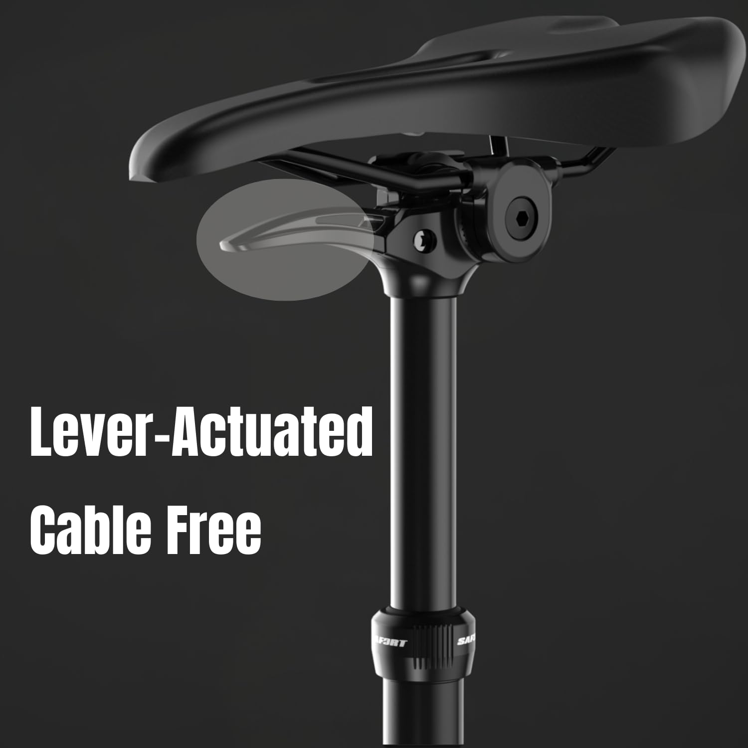SAFORT SD78H-SUS Dropper Sattelstütze mit Federung, Hebelbetätigung, höhenverstellbare Sattelstütze für Fahrrad/EBIKE, 450 mm Länge