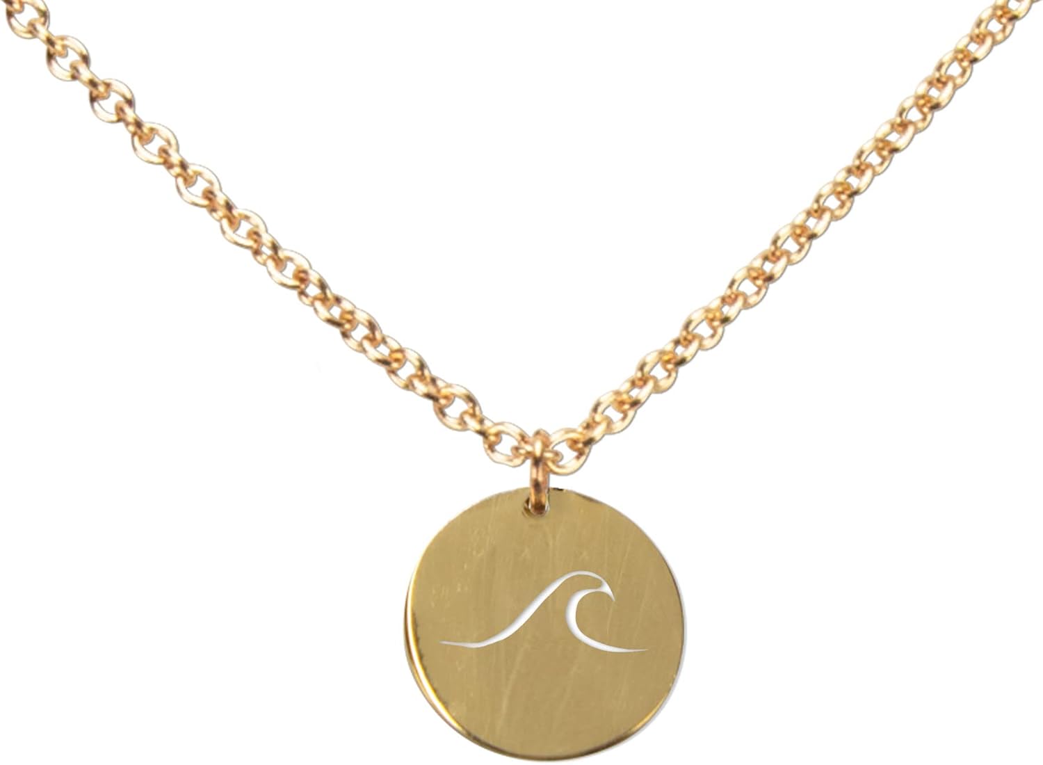 DAHEIM Necklace Wave | Stainless-Steel | Elegant Women Pendant Necklace | Wanderlust Jewelry for Surfers, Ocean Lovers