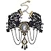 Produktbild EROSPA® Gothic-Collier Halsband aus edler schwarzer Häkelspitze Steampunk Retro Burlesque 8 Verschiedene Modelle (F131 G)